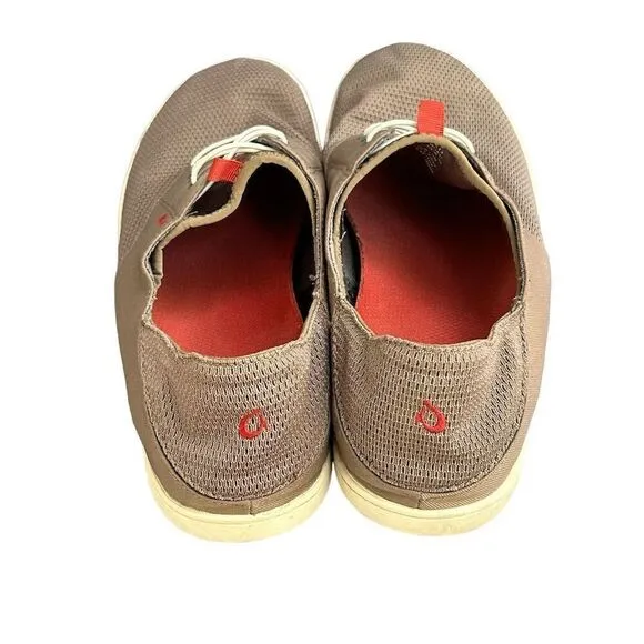 OluKai Men's Nohea Moku Slip-On Sneakers Brown Size 12 Casual Shoes