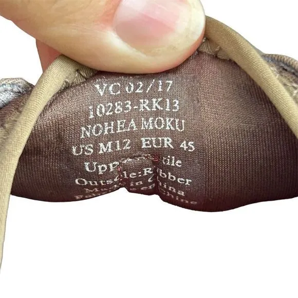 OluKai Men's Nohea Moku Slip-On Sneakers Brown Size 12 Casual Shoes