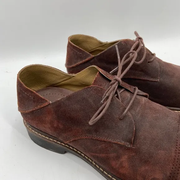 OLUKAI Men's Walino Oxford Shoe Lace Up Dark Wood Leather 10.5