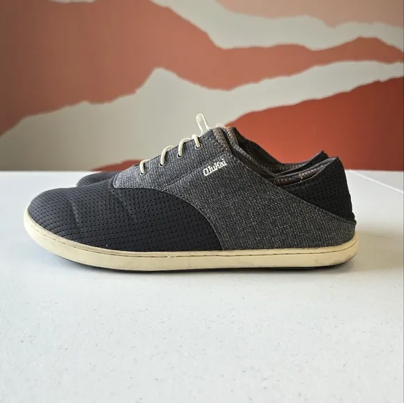 Olukai Nohea Moku Men’s No Tie Boat Shoes 9.5
