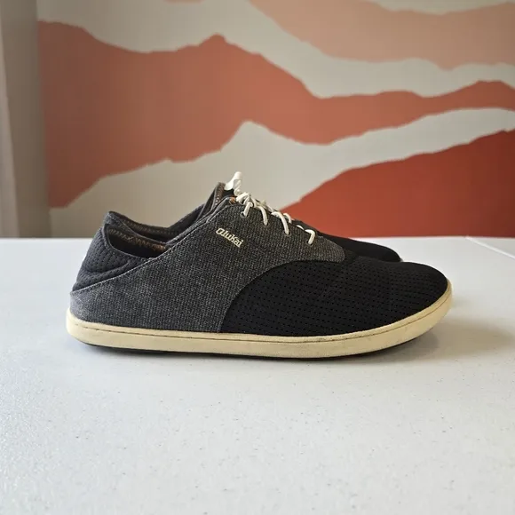 Olukai Nohea Moku Men’s No Tie Boat Shoes 9.5
