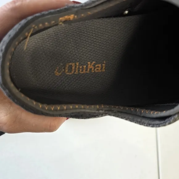Olukai Nohea Moku Men’s No Tie Boat Shoes 9.5