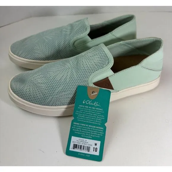 Olukai Pehuea Slip On Mesh Sneakers 20271-3GER Drop in Heel Shoes Womens Size 10