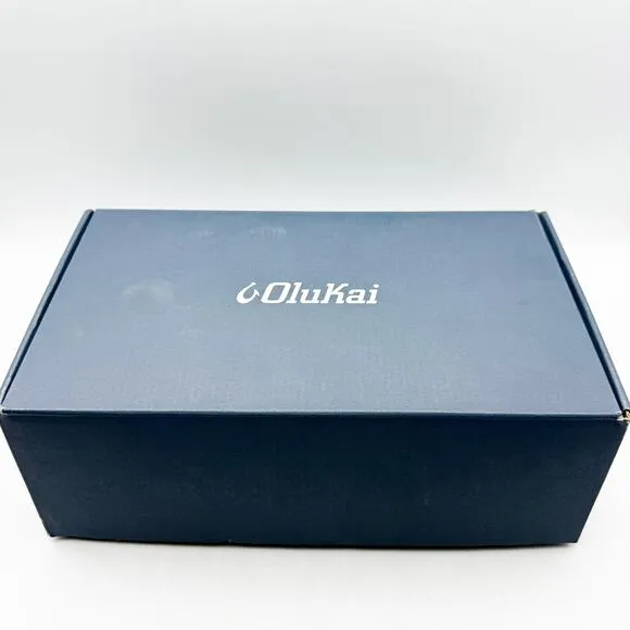 OluKai Womens Pehuea Casual Shoes US 8.5 EU 38.5 Black Slip On Dual Goring NIB