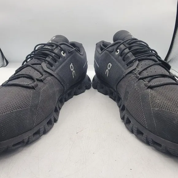 On Cloud 5 Mens 12.5 Triple Black Athletic Shoes Lightweight Breathable Casual