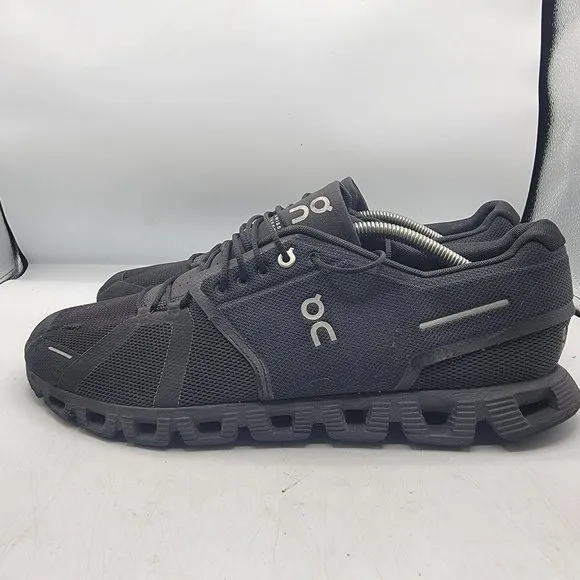 On Cloud 5 Mens 12.5 Triple Black Athletic Shoes Lightweight Breathable Casual