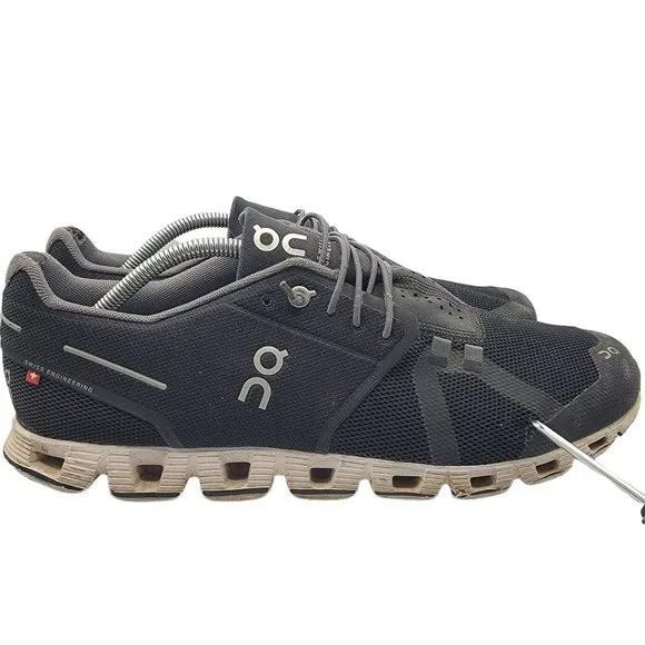 On Cloud Mens 11.5 Running Shoes Black Comfort Breathable Lightweight