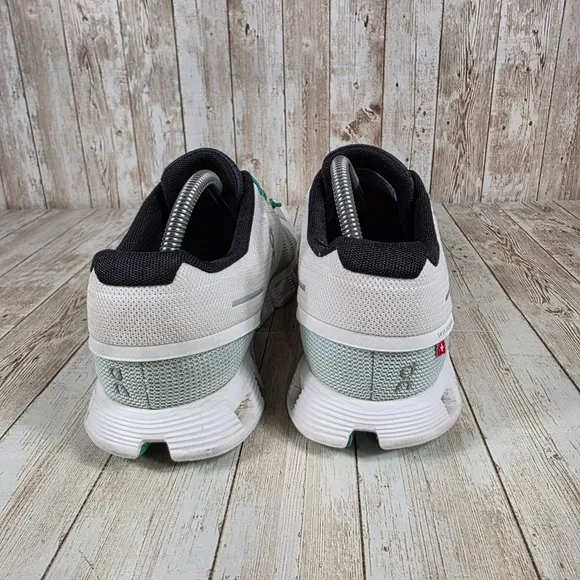 On‎ Cloud Running Shoes Lightweight Athletic Sneakers White Green US 9