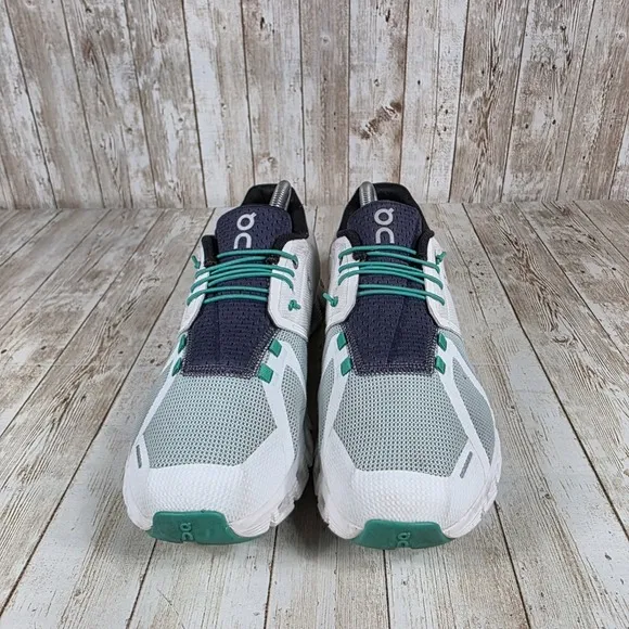 On‎ Cloud Running Shoes Lightweight Athletic Sneakers White Green US 9