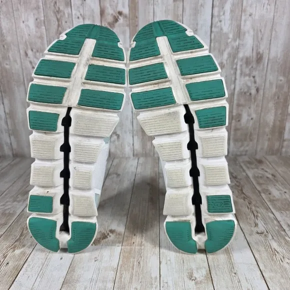 On‎ Cloud Running Shoes Lightweight Athletic Sneakers White Green US 9