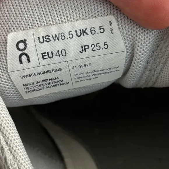On Cloudswift Swiss Engineering Women's Size 8.5 Running Shoes Gray