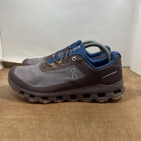 On Cloudvista Women Size 11 Waterproof Zinc/Grape Lightweight / 74.98057