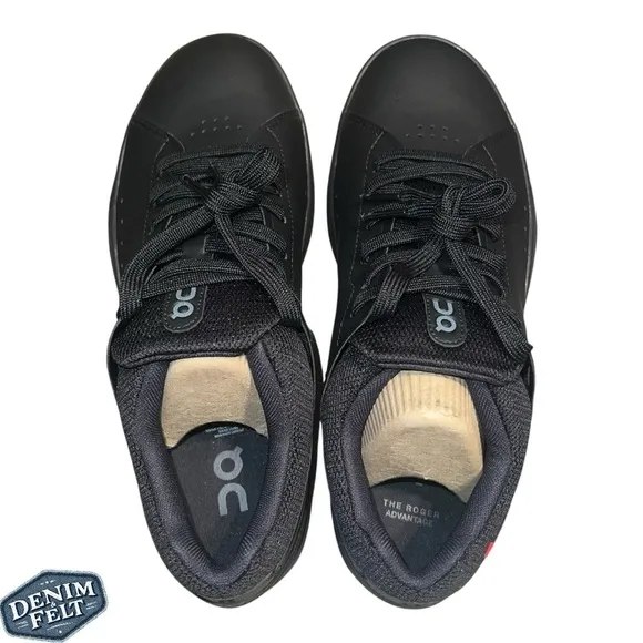 On Running Cloud Womens All Black THE ROGER Advantage Sneakers/Shoes | NEW/NIB🖤