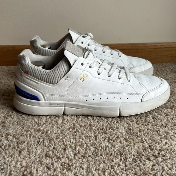 On Running Men’s The Roger Centre Court White Indigo Sneakers Shoes Cloudtec