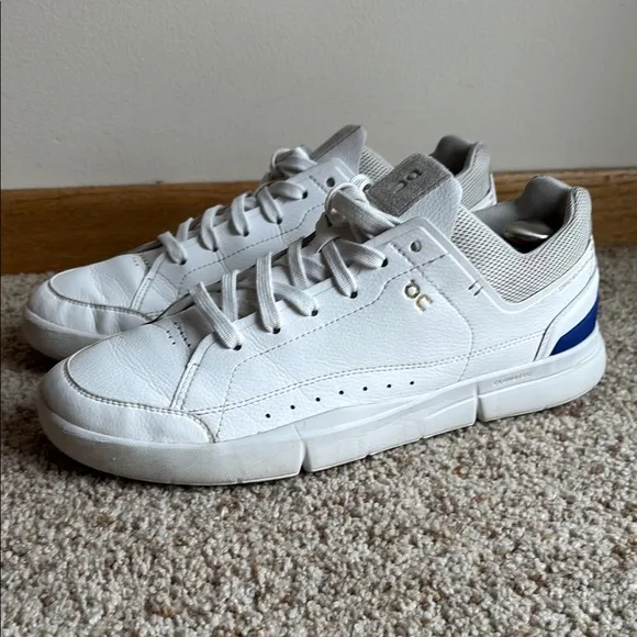 On Running Men’s The Roger Centre Court White Indigo Sneakers Shoes Cloudtec