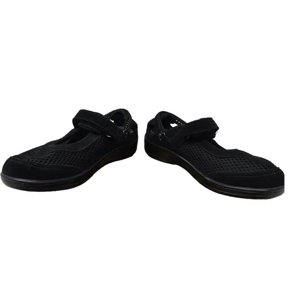 OrthoFeet Gel Black Mary Jane Women's Shoes 11.5 WIde
