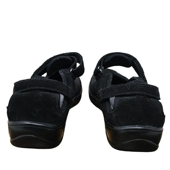 OrthoFeet Gel Black Mary Jane Women's Shoes 11.5 WIde