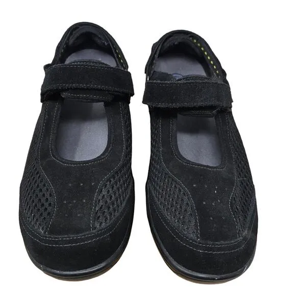 OrthoFeet Gel Black Mary Jane Women's Shoes 11.5 WIde