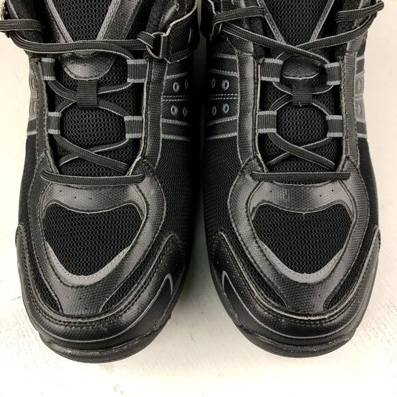 OrthoFeet Men's Size 13 2E WIDE Monterey Bay Black Breathable Lace-Up Sneakers