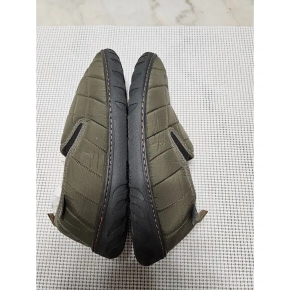 Ozark Trail Men's Puffer Quilted Olive Green Comfort Slip On Slippers Size 11-12