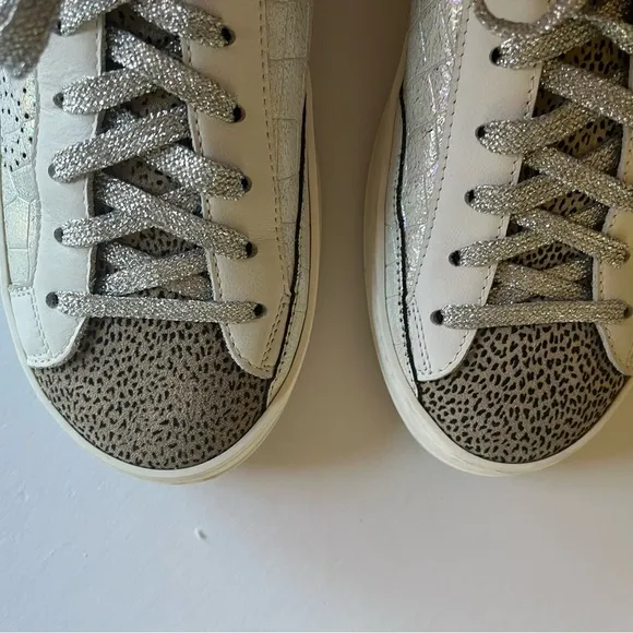 P448 John iridescent animal print leather sneaker made in Italy size 40