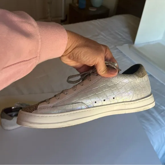 P448 John iridescent animal print leather sneaker made in Italy size 40
