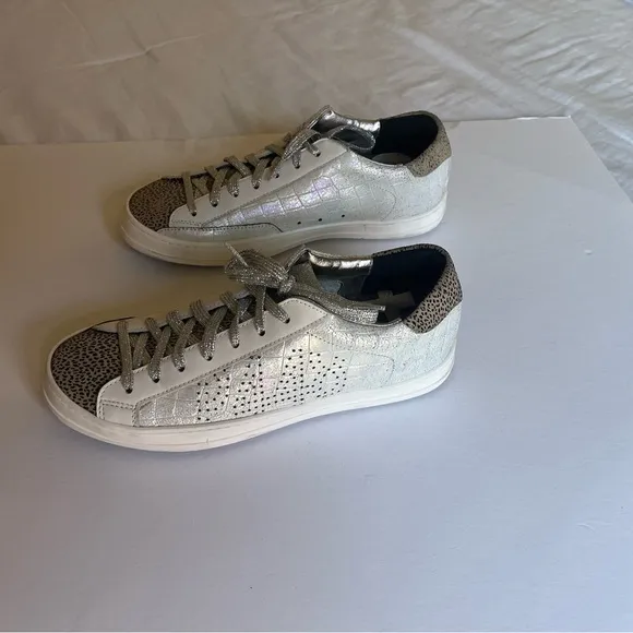P448 John iridescent animal print leather sneaker made in Italy size 40