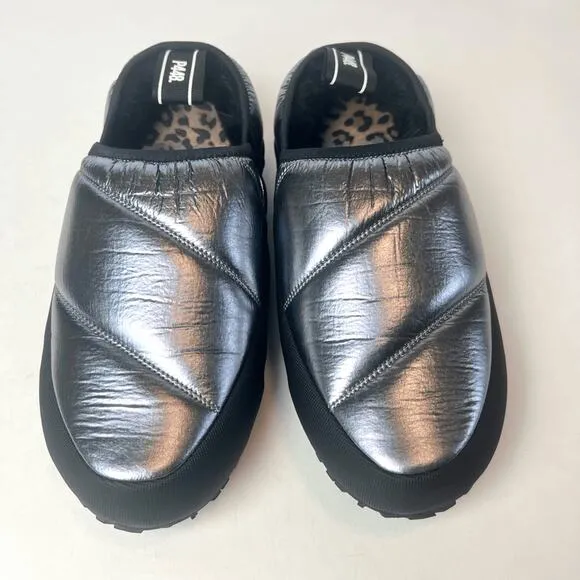 P448 Lady Slip-On Sneaker Slippers Silver Sz EU 36, US 6-6.5