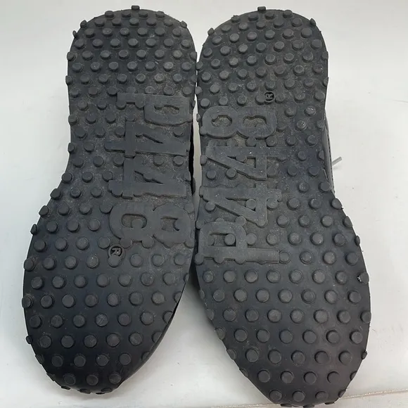 P448 Shoes Sneakers Black Quilted Italy Size 38 or 8