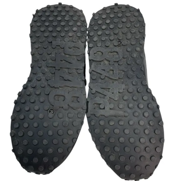 P448 Shoes Sneakers Black Quilted Italy Size 38 or 8