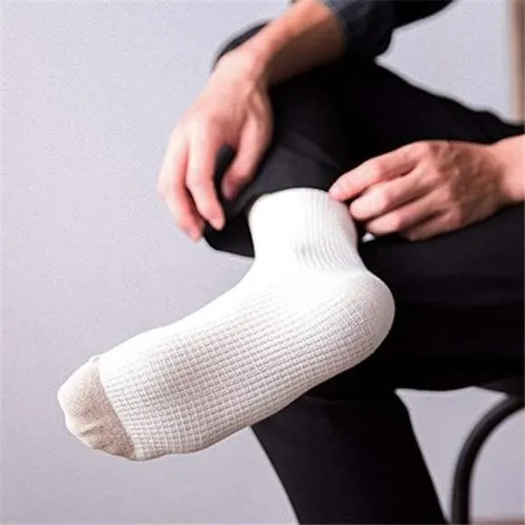 Pack of 5 Men's Cotton Knitted Socks Dress and Casual Crew Socks, Multicolor