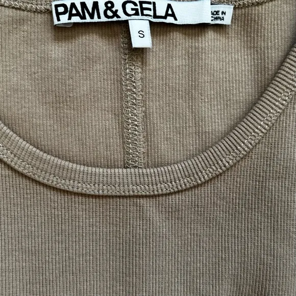 PAM &amp; GELA RIB TANK MIDI DRESS SIZE SMALL SOPHISTICATED MINIMALIST MODERN