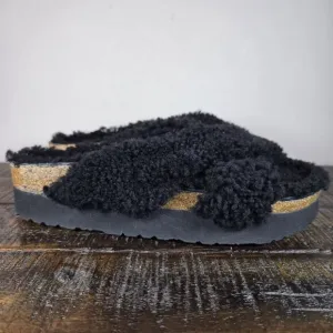 Papillio by Birkenstock Daytona Shearling Womens Size 7 Platform Sandals Black
