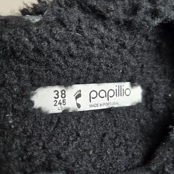 Papillio by Birkenstock Daytona Shearling Womens Size 7 Platform Sandals Black