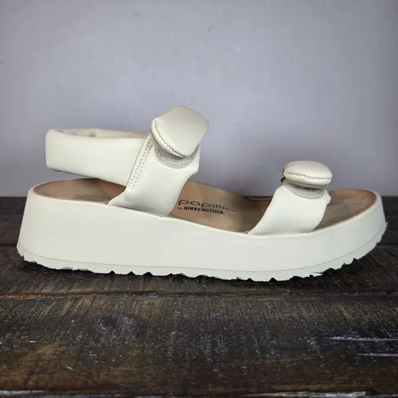 Papillio Theda Ecru Womens 9 Mens 7 EU 40 Narrow Platform Sandals Yellow