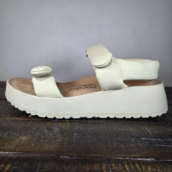 Papillio Theda Ecru Womens 9 Mens 7 EU 40 Narrow Platform Sandals Yellow