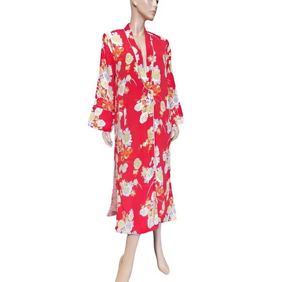 Parisien Modern Floral Kimono Kavango Size S Made in India of 100% Viscose