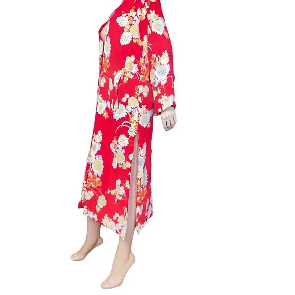 Parisien Modern Floral Kimono Kavango Size S Made in India of 100% Viscose