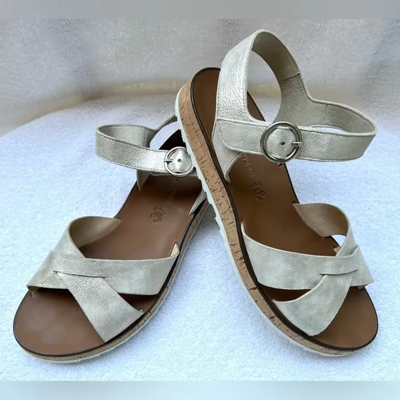 PAUL GREEN Christine Sandal In AnticMineral - 7