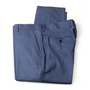 Paul Smith Men's Dress Pants Unhemmed Blue Modern Fit 36Wx35L Made Italy E03346