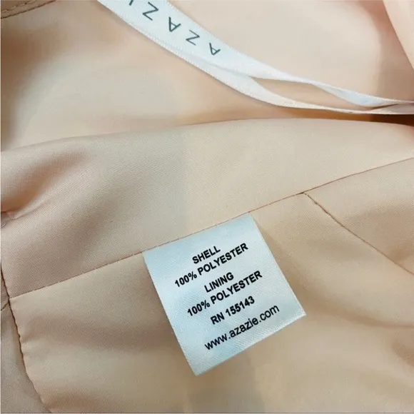 Peach Floor Length Chiffon Gown Classic Elegant Prom Dress Military Ball Dress