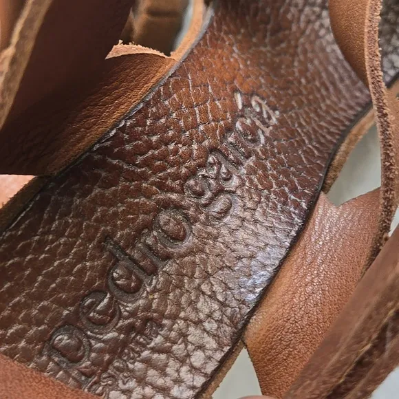 Pedro Garcia Brown Suede Strappy Wedges Boho Bohemian Western Summer Shoes