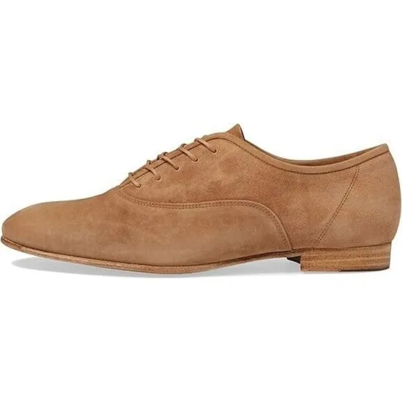 Pedro Garcia Gerti Oxford Women's EU 40 Biscuit Leather Almond Toe Shoes ZPO920