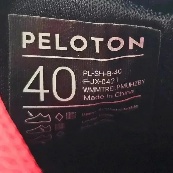 Peloton Indoor Cycling Shoes With Clips, Unisex Size 40