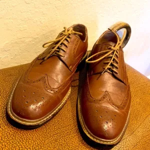 Perry Ellis Men’s Classic Oxford Wingtips Dress Casual Brown Shoes! Size 10!