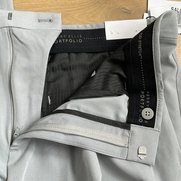 Perry Ellis Men’s Modern Fit Flex Stretch Grey Suit Dress Pants 38Wx32L - NWT