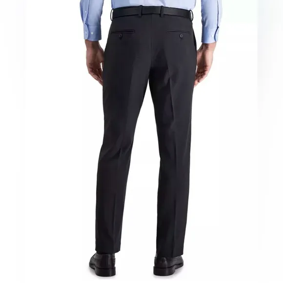 Perry Ellis Men's Modern-Fit Grey Mini Check Suit Dress Pants 36Wx32L