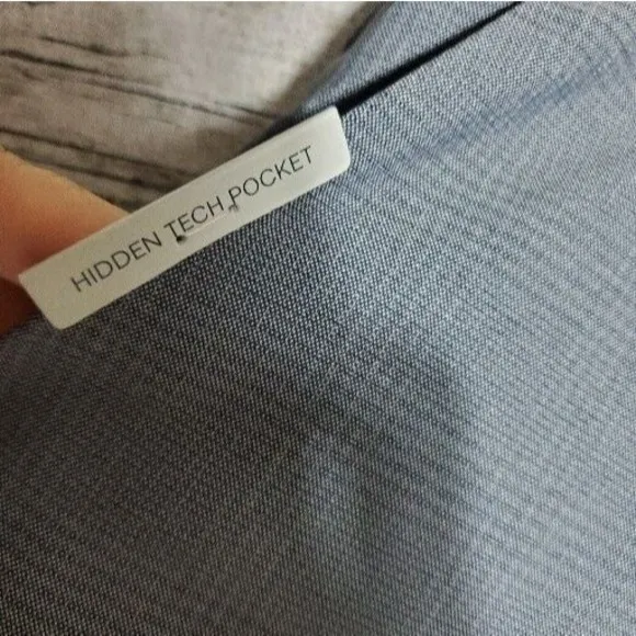 PERRY ELLIS Portfolio Alloy Gray Subtle Plaid Modern Fit Dress Pants NEW 38x30