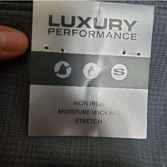 PERRY ELLIS Portfolio Alloy Gray Subtle Plaid Modern Fit Dress Pants NEW 38x30