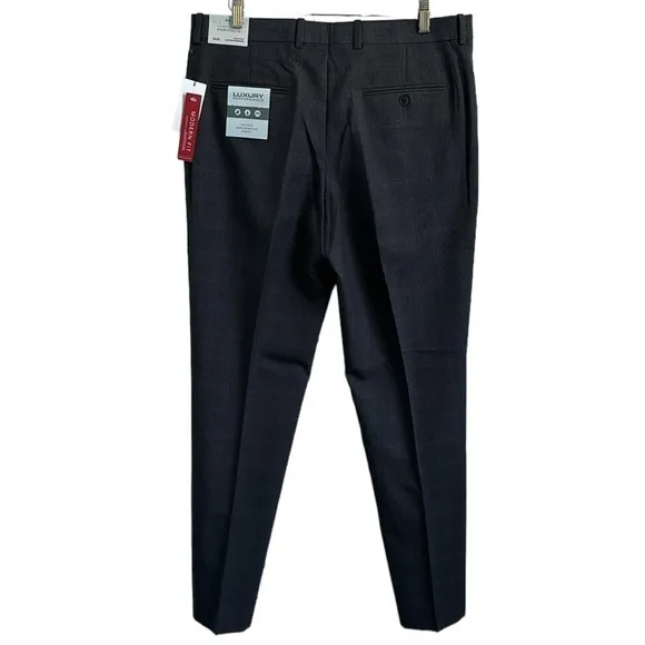 Perry Ellis Portfolio Modern Slim Fit Charcoal Heather Dress Pants Size 34